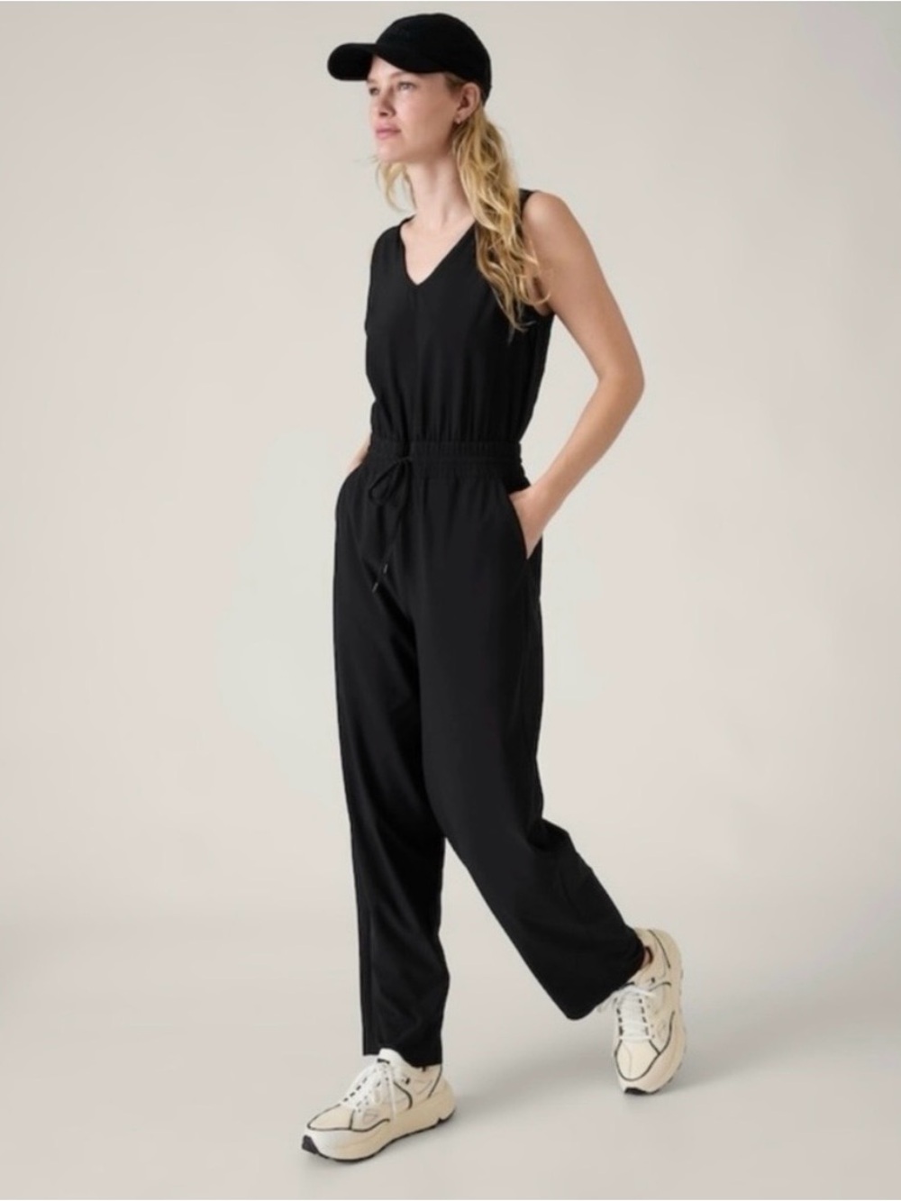 Athleta NWT Avenue Jumpsuit in Black Size 3X
